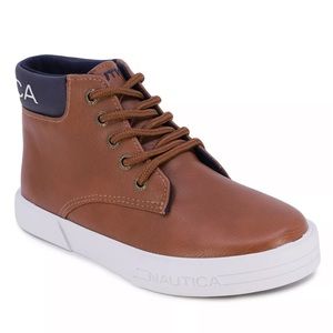New Nautica Boys Brown High Top Sneakers - Size 1